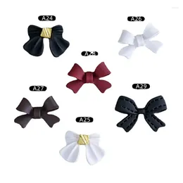Nail Art Decorations Jewellery 3D Spray Paint Butterfly Red Black Streamer Alloy Small Frosted Bow Sticker