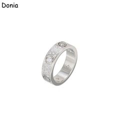 Donia Jewellery luxury ring exaggerated European and American fashion starry titanium micro-inlaid zircon creative designer gifts2908