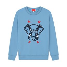 2023 Autumn/Winter New Women's Elephant Embroidery Fashion Loose Sweater Hoodie Female Casual Long Sleeved Sweatshirts Pullover