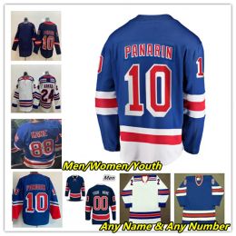 CUSTOM Patrick Kane NY Hockey Jersey Artemi Panarin Mika Zibanejad Adam Fox Ryan Lindgren Filip Chytil Kaapo Kakko K'Andre Miller Barcl