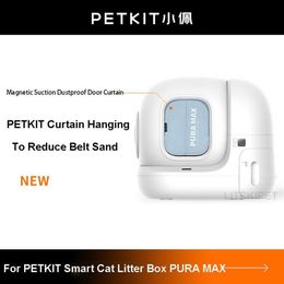 Other Cat Supplies PETKIT Litter Box Automatic Toilet Magnetic Suction Dust Proof Door Curtain To Reduce Sand for PURA MAX Sandbox301F