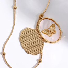 Pendant Necklaces Butterfly Shell Necklace For Women Fashion Trend Ladies Neck Interlocking Clavicle Jewelry Wholesale