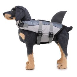 set Pet Dog Swimsuit Adjustable Buoyancy Aid Float Puppy Vest Lifesaver Shark Pets Jacket Swimming Clothes Summer Swimwear For Dogs