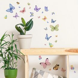 Wall Stickers Butterfly Decals PVC Butterflies Removable Mural for Home Room Bedroom Decoration Girls Kids 231128