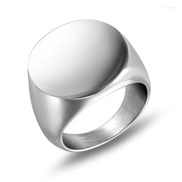 Wedding Rings Stainless Steel Classical Plain Dome Promise For Men Women Simple Round Signet Statement Anniversary Ring Gifts