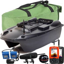 Fish Finder 500M GPS RC Bait Boat Carp Lure Fishing 3KG Load 10400mAh Dual Motors LCD Display Fishfinders Sonar Sensor259p