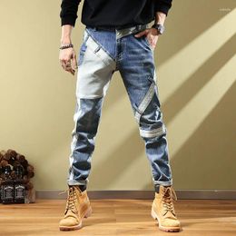 Men's Jeans Trousers Skinny Stretch Motorcycle Male Cowboy Tight Pipe For Men Slim Fit Pants Elastic Y2k Streetwear Autumn Clothing Xs