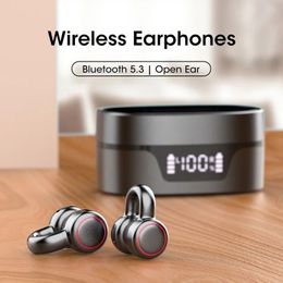 Cell Phone Earphones Wireless Earphone Bluetooth 5 3 Open Ear TWS Earbuds Headphone For Sports Smart Noise Canceling Headset Air Conduction 231128