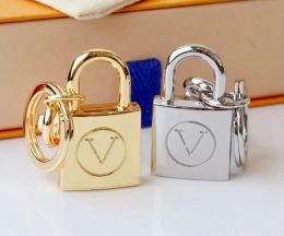 Fashion Luxury keychain designer unisex key chain stainless steel keychain love gift with box