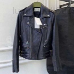 Women's Jackets Designer Womens Woman Coats Double G Autumn Spring Style Slim For Lady Genuine leather Jacket Coat U0UN