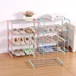 Storage Simple Multi Layer Shoe Rack Stainless Steel Easy Assemble Storage Shoe Cabinet Shoe Rack Hanger Home Organiser Accessories