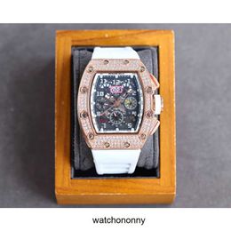 Designer Ri mliles Luxury watchs Automatic Mechanical Watch Richa Milles Rm11 Swiss Movement Sapphire Mirror Imported Rubber Watchband Mens Sport Brand