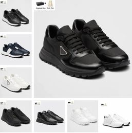 Sports Brand Men Casual-stylish PRAX 1 Sneakers Shoes Re-Nylon Brushed Leather Men Knit Fabric White Black Runner Trainers Man Sports Outdoor Walking EU38-46