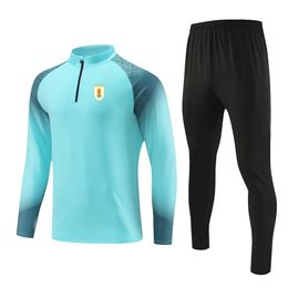 Uruguay Men's leisure sportswear outdoor sports clothing adult semi-zipper breathable sweatshirt jogging casual long sleeve suit