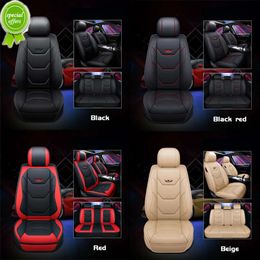 New Premium PU Car Seat Cover Vehicle Seat Cushion Full Wrapping Edge Seat Protector Universal for Most Car Models SUV Van Truck