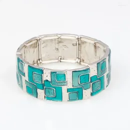 Bangle B2 Fashion Geometric Enamel Women Elastic Bracelet