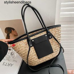 stylisheendibags Shoulder Bags 2023 beach basket summer bag straw bag fashion beach bags big rattan crossbody shoulder bags large woven bag hand-made handbags