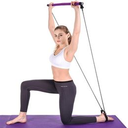 Yoga Pull RodsPortable Home Resistance Band Yoga Pilates Gym Fitness Training For Pilate Exercise Stick Toning Bar Workout301a