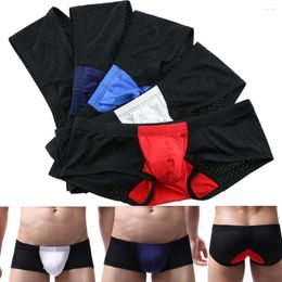 Underpants 5PCS/Lot Sexy Mens Underwear Boxer Shorts Mesh Low Rise Mini Boxers Male Slip Homme Panties Bulge Pouch Hombre