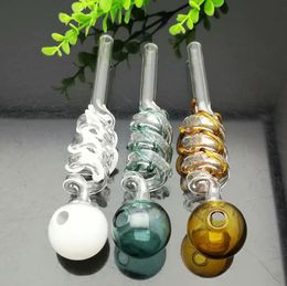 Smoking Pipes Aeecssories Glass Hookahs Bongs Multi spiral wire glass direct fryer