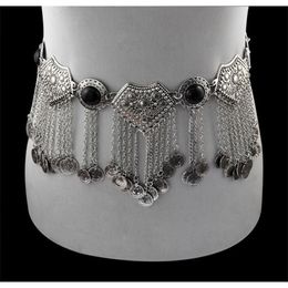 Turkish Gypsy Silver Belly Chains Boho Ethnic Jewelry Sexy Bikini Waist Dance Coin Dress Belt Belly Piercing Tribal Jewelry T20050266Z