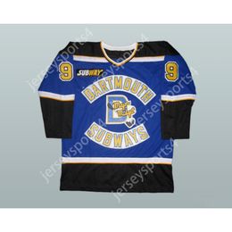 Custom 9 BLUE SIDNEY CROSBY HIGH SCHOOL HOCKEY JERSEY NEW Top Ed S-M-L-XL-XXL-3XL-4XL-5XL-6XL