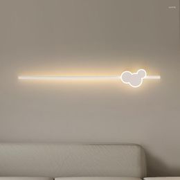 Wall Lamp Parlour Foyer Long LED Sconces El Fixtures Bedroom Night Light Arandela Stairs Indoor Lighting Reading Lamps