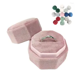 Jewellery Pouches Ring Box Double Display Holder With Detachable Lid For Wedding Ceremony Muilt Colour