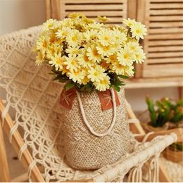 Decorative Flowers False White Gretel Daisy Home Garden Decorate Artificial Plants Bonsai Impatiens Balsamina