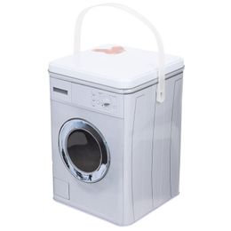 Organisation Multifunctional Washing Machine Shape Laundry Powder Storage Box Iron Laundry Beads Scent Booster Container With Handle