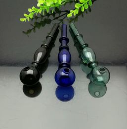 Smoking Pipes Aeecssories Glass Hookahs Bongs Colourful three wheel double bubble straight smoke pot