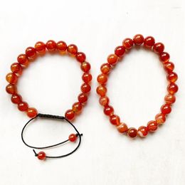 Strand Natural Carnelian Bracelet Stone Beads Men Friendship Crystal Bracelets Ie Gifts Friends Forever