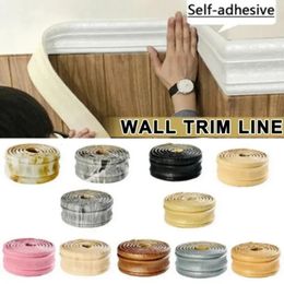 Wall Stickers 230cm 3D Pattern Sticker Trim Line Skirting Border Decor Self Adhesive wallpaper Household Waterproof 231128