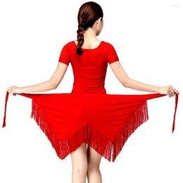 Stage Wear Children Triangle Tassel Skirt Adult Latin Dance Exercise Female With Hip Scarf Safety Pant Jupe Danse Latine