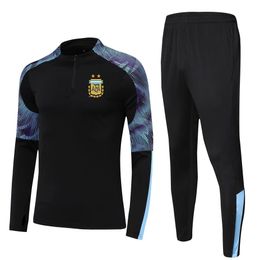 Argentina national football team Kids Size 4XS to 2Xl Running Tracksuits Sets Men Outdoor Suits Home Kits Jackets Pant Sportswear 263E