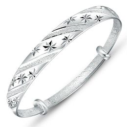 925 sterling silver items Jewellery bracelets bangle vintage sliding meteor shower Vera maple leaf shaped charms230r