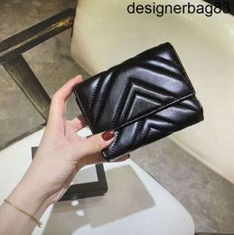Designers classic Short Wallet Lady High Quality Fashion Women Coin Purse Pouch Quilted Leather Luxurys Woman Wallets Main Credit Card Holder Female purses