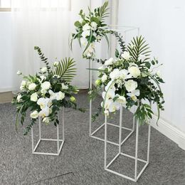 Decorative Flowers Customized Style Artificial Flower Ball Large Wedding Table Center Decoration Rack Party Stage Display