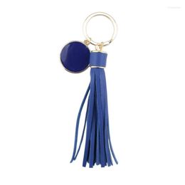 Keychains PU Leather Tassel Personalized Key Chain Fashion Bag Texture Pendant Women Versatile Collections Accessories Miri22