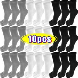 Sports Socks 5pairs Casual Five toe Long Men Sweat Deodorant Separate Fingers Stocking Male Non Slip Middle Tube Ankle Sox 231128