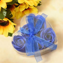5 Bathroom Shower Roses Bathroom Soap Petals Heart shaped Box Party Valentine's Day Gift Home Decoration Wedding Roses 231127