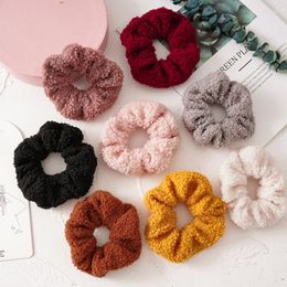 Hair Clips Autumn Winter Plush Large Intestine Ring Women's Coils Wool Lamb Versatile