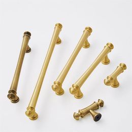 Brass Gold Furniture Wardrobe Cabinet Handle Drawer Pull Knobs Cupboard T Bar Door Hardware148s