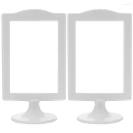 Frames 2 Pcs Po Frame Tabletop Decor Double Sided Party Favours Plastic Picture Home Rustic Household Desktop