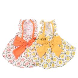 Dog Apparel Princess Cat Dress Big Bow Design Pet Puppy Skirt Spring/Summer Clothingvaiduryd