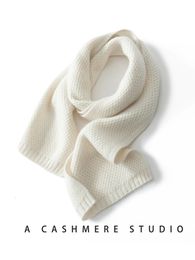 Scarves High Quality Winter Unisex Cashmere Scarf Fashion Adult Men Women 100% Cashmere Knitted Solid Colour Jacquard Warm Scarves 231129