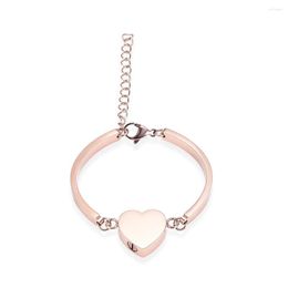 Bangle Love Heart Keepsake For Lovers Stainless Steel Mini Cremation Urn Jewelry Memorial Bracelet Ashes Locket Free Engrave