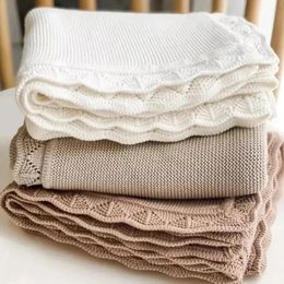 Blankets Swaddling INS Style Baby Cotton Knitted Blankets born Baby Wool Fungus Blanket Po Pography Blanket 231129