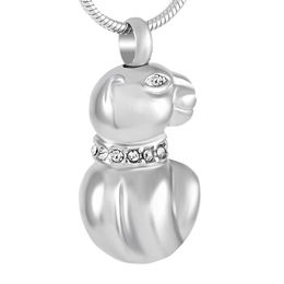 Pendant Necklaces IJD9252 Animal Shaped Pet Cremation Memorial Urn Necklace Stainless Steel Jewellery Ashes Container Keepsake2352