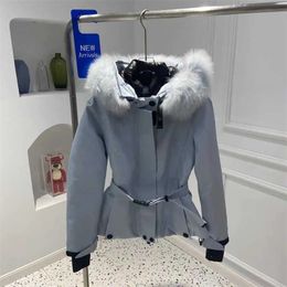 High Quality Women Jackets 5 Colours Large Fur Collar Black Ski Down Coats Female Winter Fashion Clothes 216